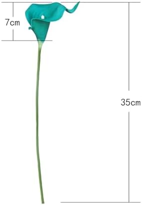 Letjolt Artificial Calla Lily Teal Blue Flowers 12Pcs for Wedding