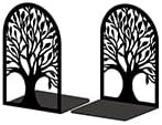 Metal Bookends / Modern Decorative Heavy Duty Study Book Support Stoppers / Tree of Life