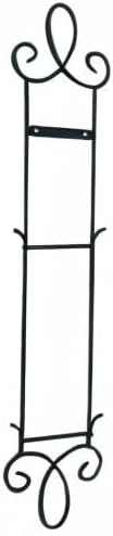 TRIPAR Augusta Narrow Vertical Plate Rack, Black Display (2 Tiers) - Lightweight & Durable - Contains 2 Non-Adjustable