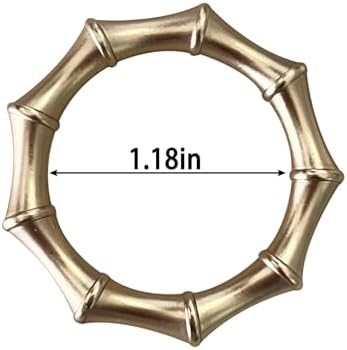 Matte Gold Napkin Rings,Bamboo Napkin Ring Set of 12 for Table Decor