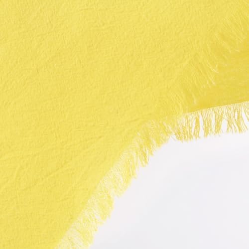 DeZerlor Lemon Yellow Summer Cotton Linen Washable Cloth Napkins Set of 12