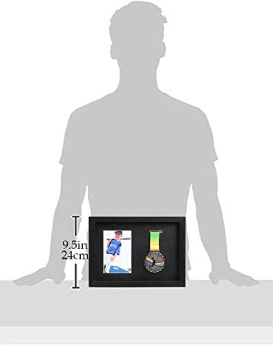 IHEIPYE Medal Display Shadow Box Medal Display Case Black A4 | Runners, Marathon, Race Winner, Soccer, Football