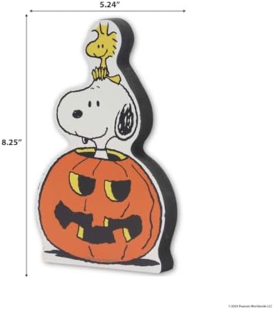 Peanuts Snoopy and Woodstock Jack-O-Lantern Shelf Sitter Decor