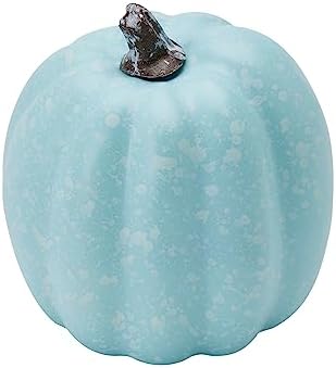 Halloween Autumn Harvest Festival 7 Artificial Pumpkins of Various Styles Decorate Rural Style Farmhouses Foam Pumpkins Thanksgiving Dinner Party Home Festival Autumn Decoration (Light Blue)