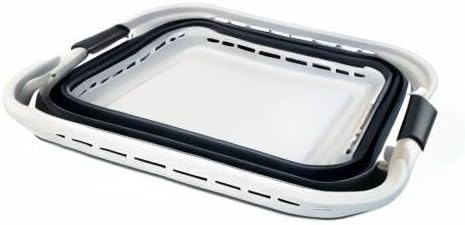 42L Collapsible Plastic Laundry Basket / Grey/slate Grey