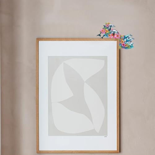 DIY Diamond Art Painting Animal Door Corner Decor, PVC Frame Signs with Dolphin Designs for Holiday Home, Festive Wall Hanging Gift for Family