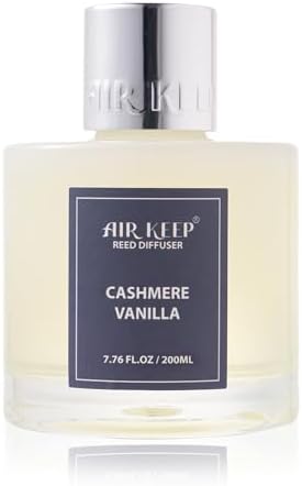 Airkeep Reed Diffuser Set/Cashmere Vanilla/6.76 fl oz(200ml)/1 Pack/Home & Office Decor Aromatherapy Diffuser Oil Gift