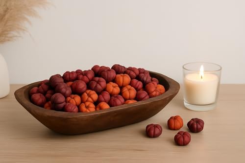 Putka Pods Mini Dried Pumpkin Pods for Fall Cinnamon Scent Potpourri Natural Bowl Fillers for Thanksgiving & Autumn Décor – 4 Heaping Cups