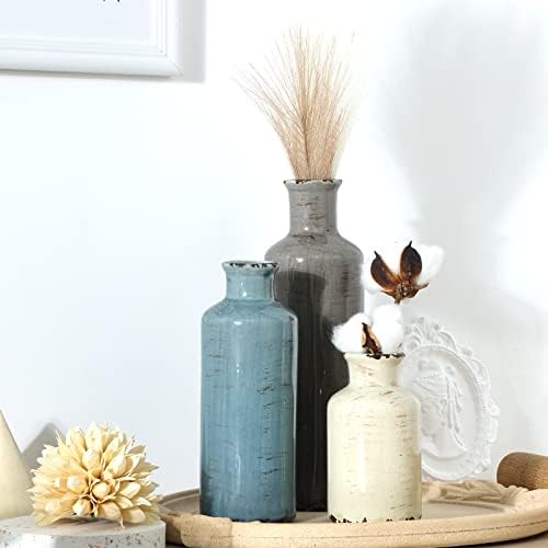 Ceramic Vases / Farmhouse Flower Vases Decor / A-morandi / Set of 3