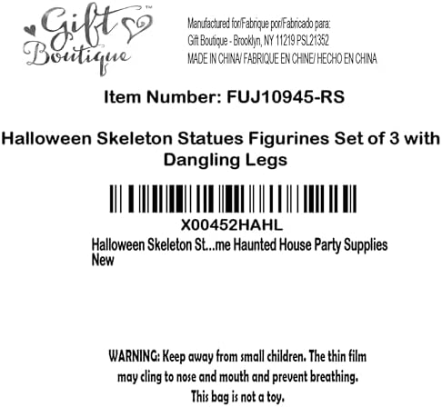 Gift Boutique Halloween Skeleton Figurines Set of 3 Gothic Decoration