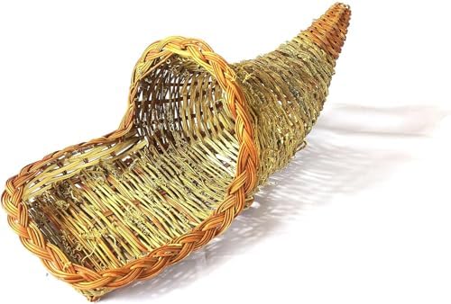 cornucopia basket for thanksgiving decor. (19'' cornucopia)