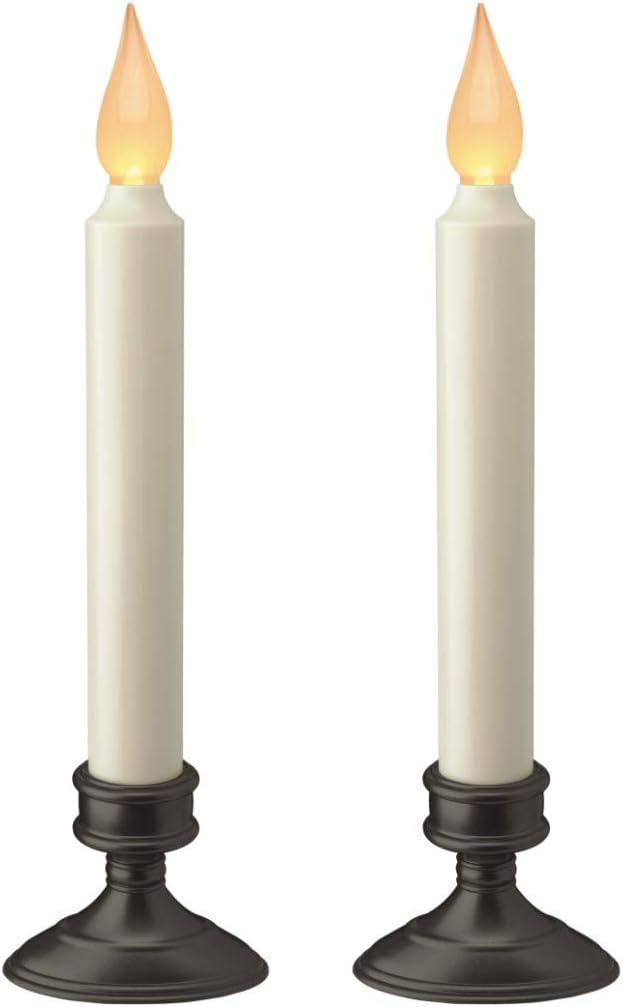 Xodus Battery Operated LED Window Candle, Dusk to Dawn Sensor, 2 Pack