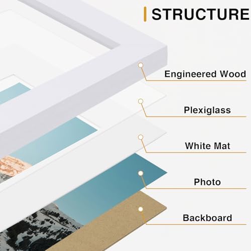 Vittanly 15 Pack Picture Frames Collage Wall Decor, Wall/Tabletop Display
