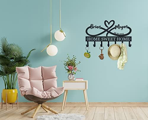 Personalized Metal Infinity Heart Key Hooks