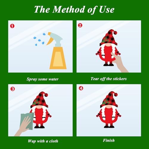 Christmas Decorations, Christmas Window Clings Stickers Decals Decor
