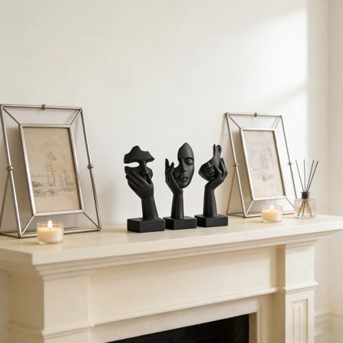 Thinker Small Statue Set / Black / Set of 6