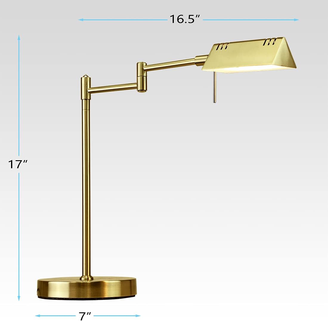 O'Bright LED Pharmacy Table Lamp, Full Range Dimming, 12W LED, 360 Degree Swing Arms, Desk, Reading, Craft, Work Lamp