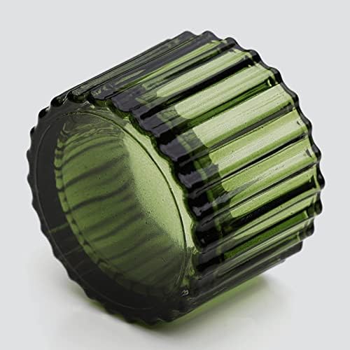 VOHO Green Tealight Candle Holder Set of 12, Glass Votive Candle Holders