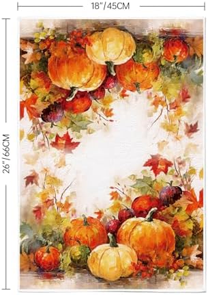 TAJWE Fall Kitchen Towels Orange Pumpkin Thanksgiving Dish Towels