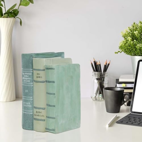 Guichifun Sage Green Faux Books Decorative Bookshelf Décor