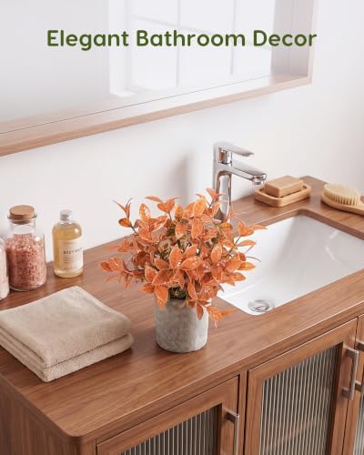 Velener Small Fake Eucalyptus Plant Artificial Potted Plants Indoor for Desk, Shelf, Home Decor Realistic Faux Plant