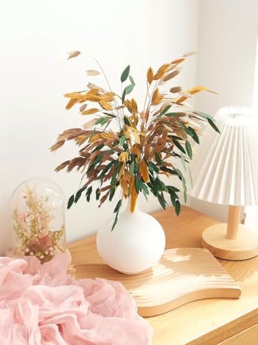 Dried Grass Bundle, 20 Stems 15-17 Inch Natural Chasmanthium Flower Bouquet for Vase, DIY Floral Arrangements, Weddings Party Home Baby Shower Elegant Decor (Brown)