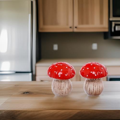 Ceramic Mushroom Salt and Pepper Shaker Set