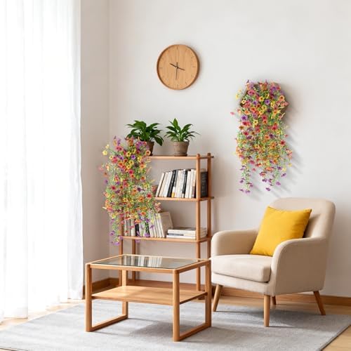 Hommyea Artificial Fake Fall Flowers Plants for Outdoors Mums Home Decor