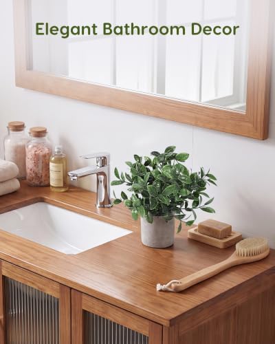 Velener 2 Pcs Small Fake Plants Eucalyptus, Artificial Plants Indoor for Shelf, Potted Eucalyptus Plants for