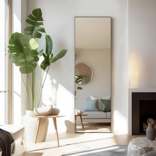 Full Length Floor Mirror, 16"x59" Body Wall Mirror with Stand