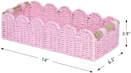 CubesLand Paper Rope Scalloped Edge Gift Basket Empty