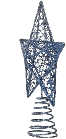 BinaryABC Iron Christmas Tree Star Topper,20cm Glittering Tree Topper