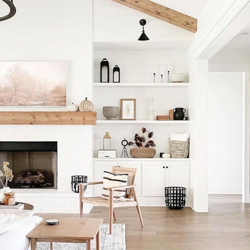 QEEIG Extra Long Floating Shelves for Wall (White, Set of 2, 55.1")