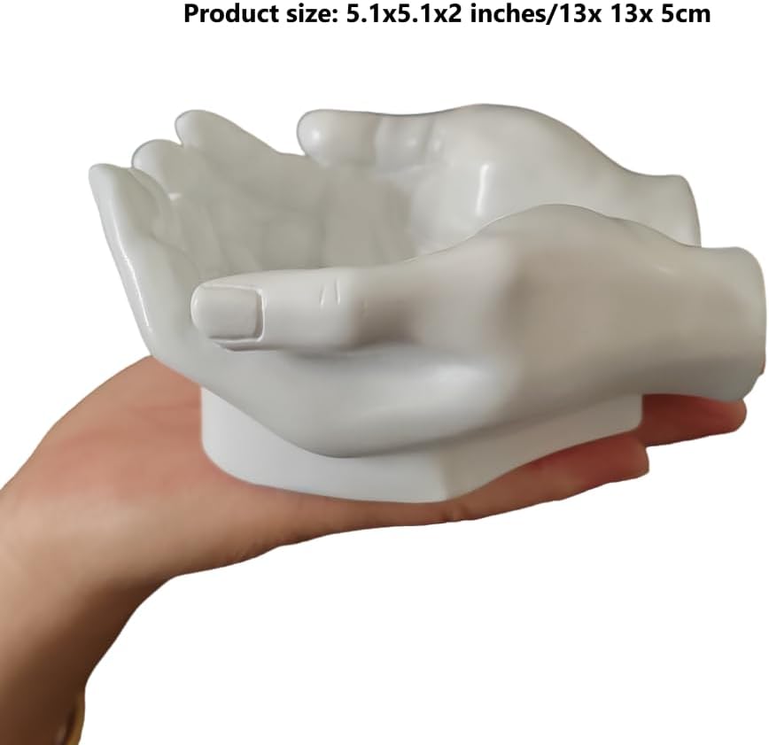 Hand Key Holder Bowl Funny Entryway Key Tray for Desk & Home Decor