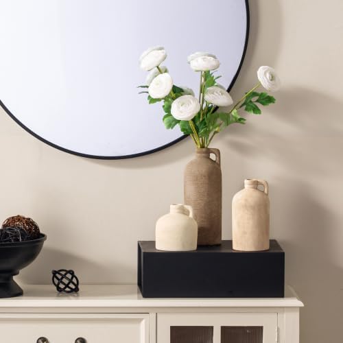Ceramic Vase Home Table Decor - Flower Vase Set of 3 Living Room Kitchen Decorations Farmhouse Modern Rustic Vases