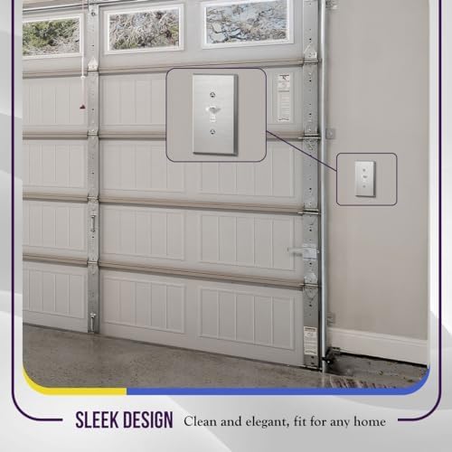 ENERLITES Toggle Light Switch Metal Cover Plate, Stainless Steel Wall Plate, Corrosion Resistant, Mid-Size 1-Gang 4.88"