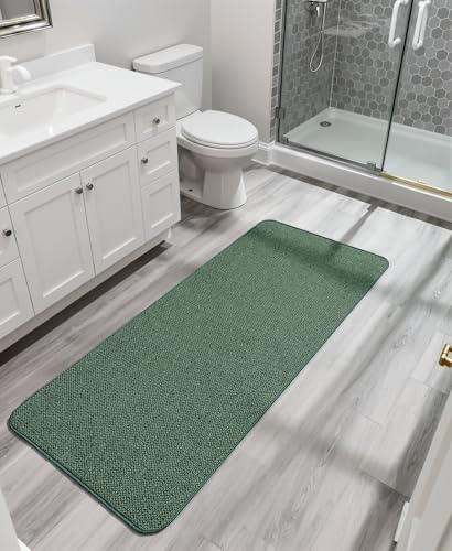 Bosap Bath Mat,Ultra Thin Bathroom Runner Rugs,Large Bath Mats for Bathroom,Quick Dry,Non-Slip,Machine Washable,Low