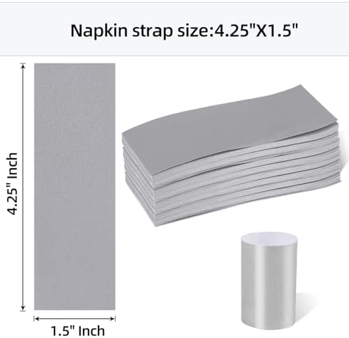 Germiwipe 2,500 Pcs Paper Self-Adhesive Napkin Bands, (Grey)