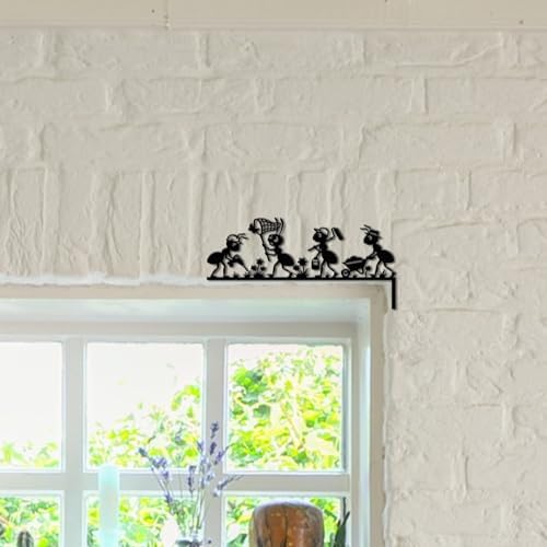 CUTHOLLOW Hardworking Ants Door Topper Sign Metal Wall Art Decor