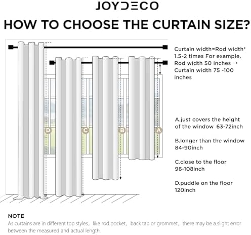 Joydeco Blackout Curtains for Bedroom - 100% Light Blocking 2 Panels Sage Green Drapes 66" W x 90" L, Thermal Insulated
