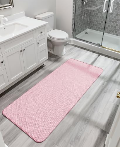 Bosap Bath Mat,Ultra Thin Bathroom Runner Rugs,Large Bath Mats for Bathroom,Quick Dry,Non-Slip,Machine Washable,Low