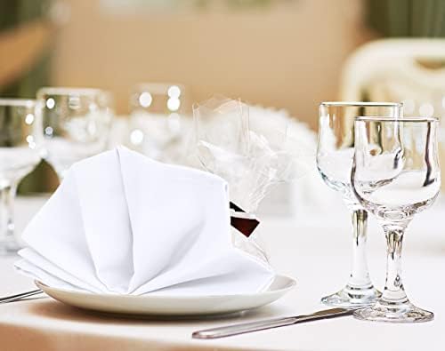 Bulk 288-Pack Cloth Napkins, 18"x18", Wrinkle Resistant, Sturdy, White