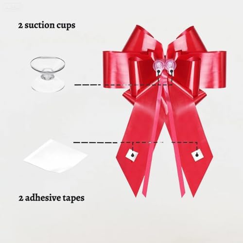 Big Car Bow 30 Inch Large Red Gift Bow for Car House Birthday Outdoor Decor
