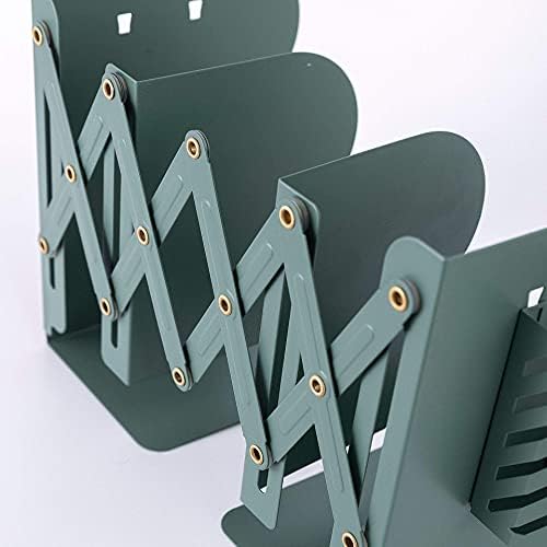 Adjustable Bookends Metal Book Ends for Heavy Book Holder Heavy Duty Bookends Nonskid / Blue