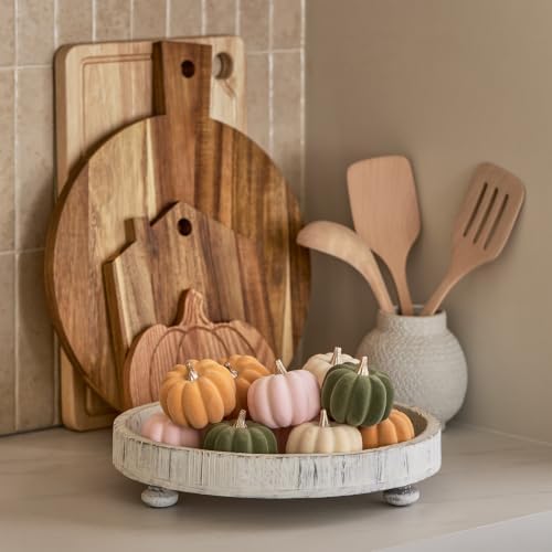 WDS WONDROUS Mini Fall Pumpkin Decor, Fake Decorations for Home, 12PCS