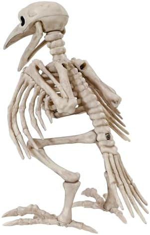 Seasons 7.8" Skeleton Raven Halloween Decoration