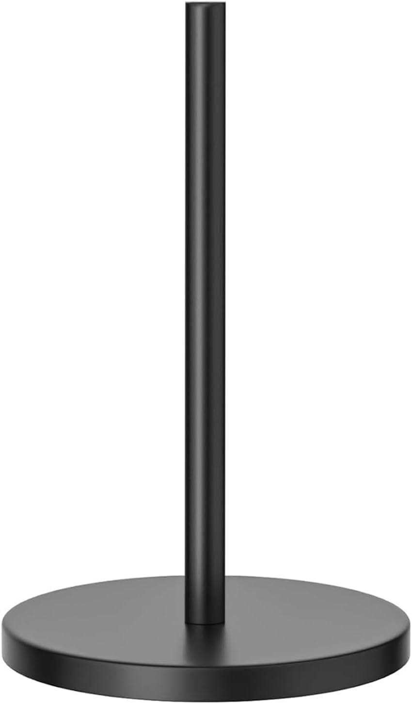 XL and Heavy Weighted Towel Holder, Premium Stainless Steel Large Black Paper Towel Holder, Unique and Modern