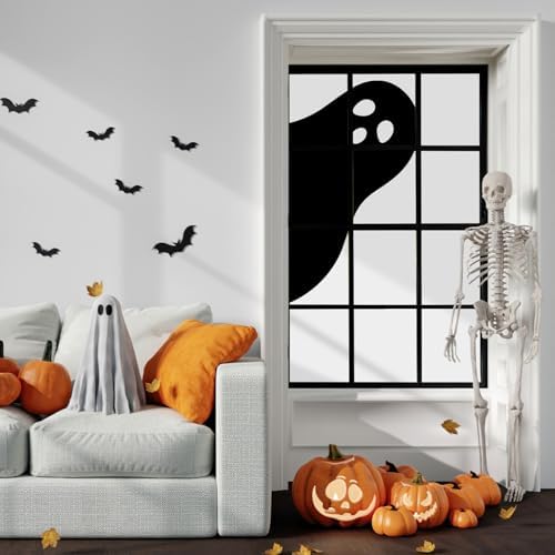 Mindsoft 2 Pcs Halloween Boo Silhouette Window Decor
