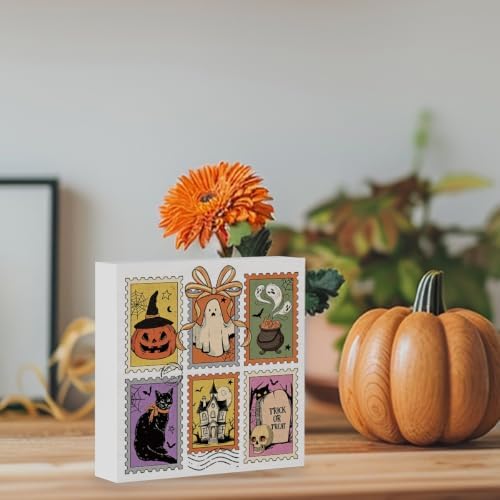 Retro Halloween Decorations for Home Office 5 x 5 Inches
