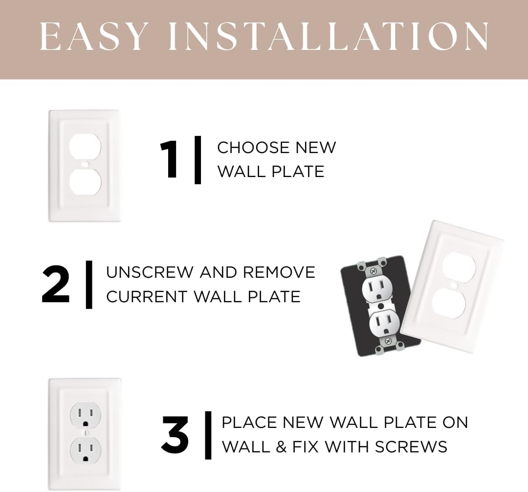 Monarch Abode 3-Gang Toggle Wall Plate, Architectural Metal Switch Wall Plate, Decorative Light Switch Cover Plate for